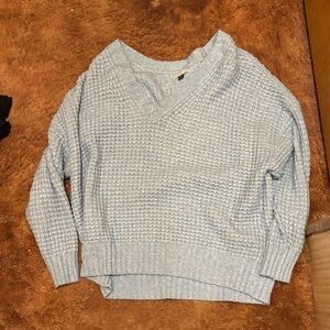 American Eagle Outfitters Sky Blue V-Neck Sweater